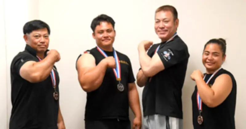 アームレスリング全日本選手権 仲松潤一郎が無差別級準優勝 県勢4人が3位入賞