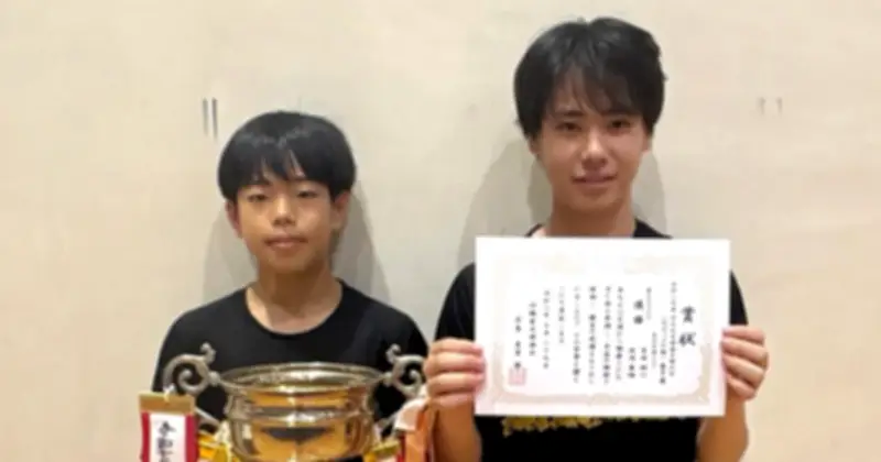全日本卓球県予選カデットの部ダブルス 男子は新崎・宮城ペア、女子は浦崎・神谷ペアが優勝（29日・豊見城）