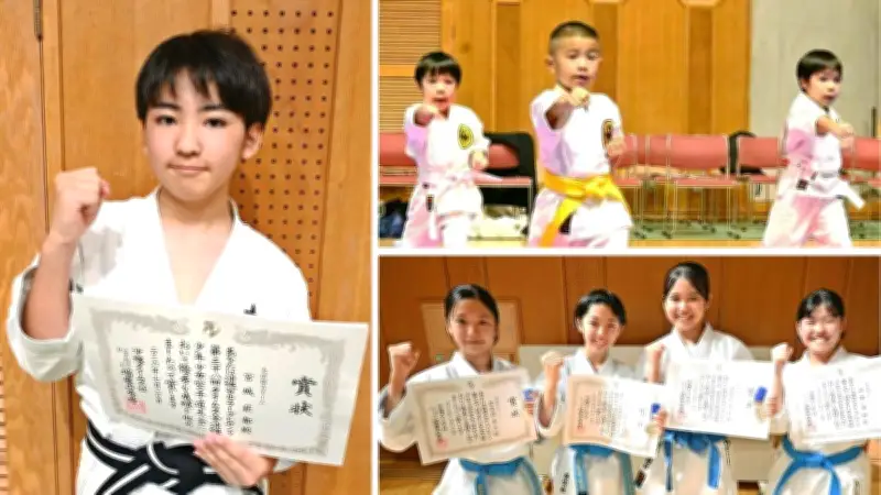 「居眠り病」と闘い黒帯取得、きょうだいの絆で金メダル 全沖縄少年少女空手道大会