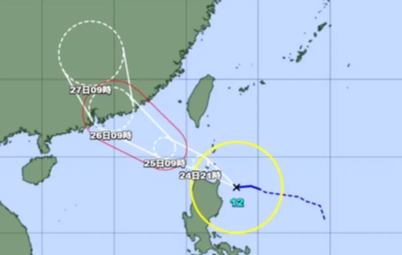 台風12号が発生、沖縄本島と先島諸島でうねりに注意