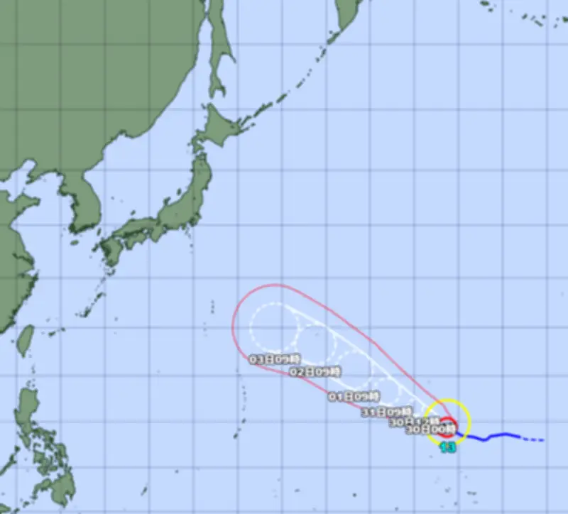 台風13号、沖縄に影響か 気象台「今後の情報確認を」