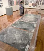 平和創造展で読谷村民の強制移動を航空写真で紹介 座喜味城跡ユンタンザミュージアム