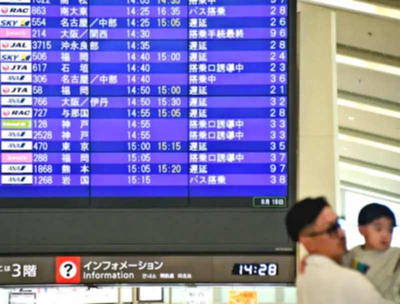 那覇空港でF15立ち往生、120便超に遅れ 旅行客困惑
