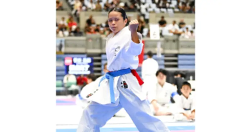 第3回沖縄空手世界大会最終日、宜野湾市で首里・泊手系少女Ⅰは石川彩由が優勝、力強いパッサイ大で成長のV