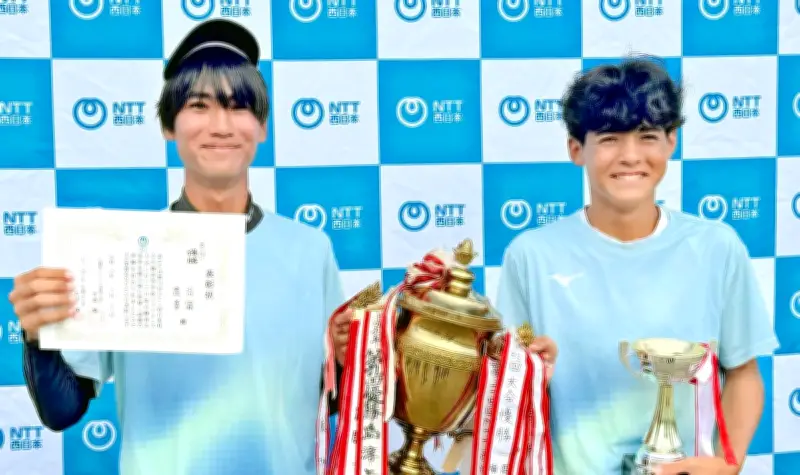 ソフトテニスNTT西日本杯 男子は金城・小川組、女子は上地・仲本組が優勝