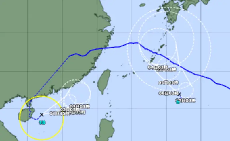 熱帯低気圧が台風に発達へ　2～3日ごろ大東島・沖縄本島に接近　台風18号も復活