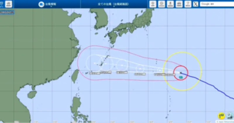 【速報】大型で非常に強い台風13号 6日に大東島、7日ごろに沖縄本島直撃か 8日は宮古島にも影響のおそれ