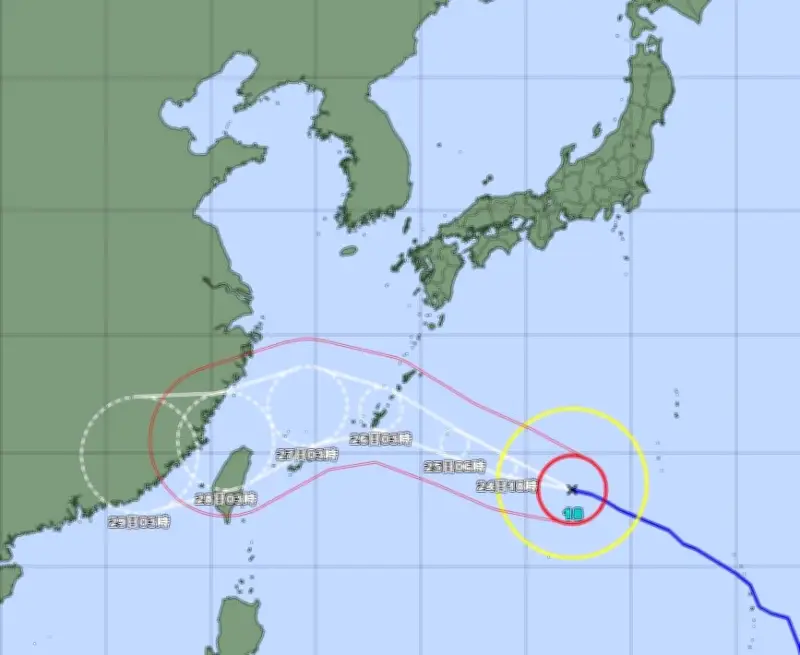 非常に強い台風18号、沖縄接近で大東島は24日夜に暴風警報へ　ANAは26日那覇発着全便欠航