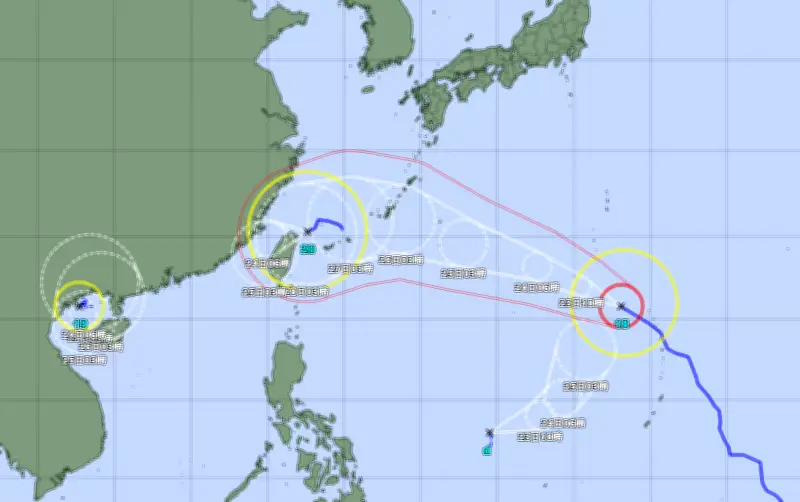 台風18号、沖縄直撃へ 新たな熱帯低気圧も発生し台風4個同時存在へ