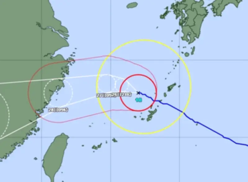 台風18号、沖縄全域が暴風域抜ける 波浪警報は継続 26日午前10時30分