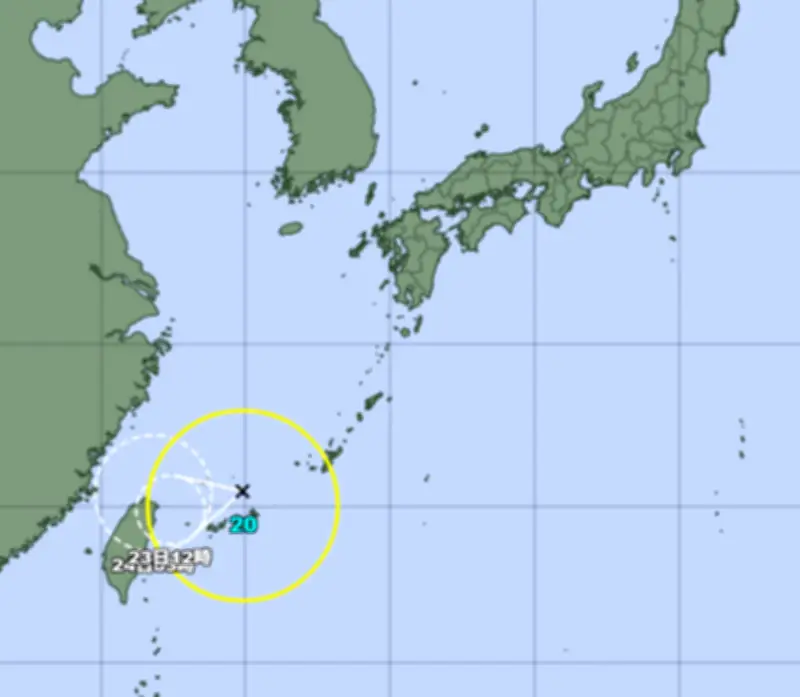 台風20号が宮古島近海で発生 大雨続き土砂災害に警戒呼びかけ