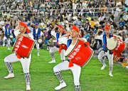 第36回名護市青年エイサー祭り、超満員の会場で演舞披露