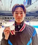 仲村秀貴、男子50m背泳ぎで県新記録の2位 全国JOC競泳大会