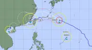 非常に強い台風18号、大東島に暴風警報 本島も25日昼前に発表へ