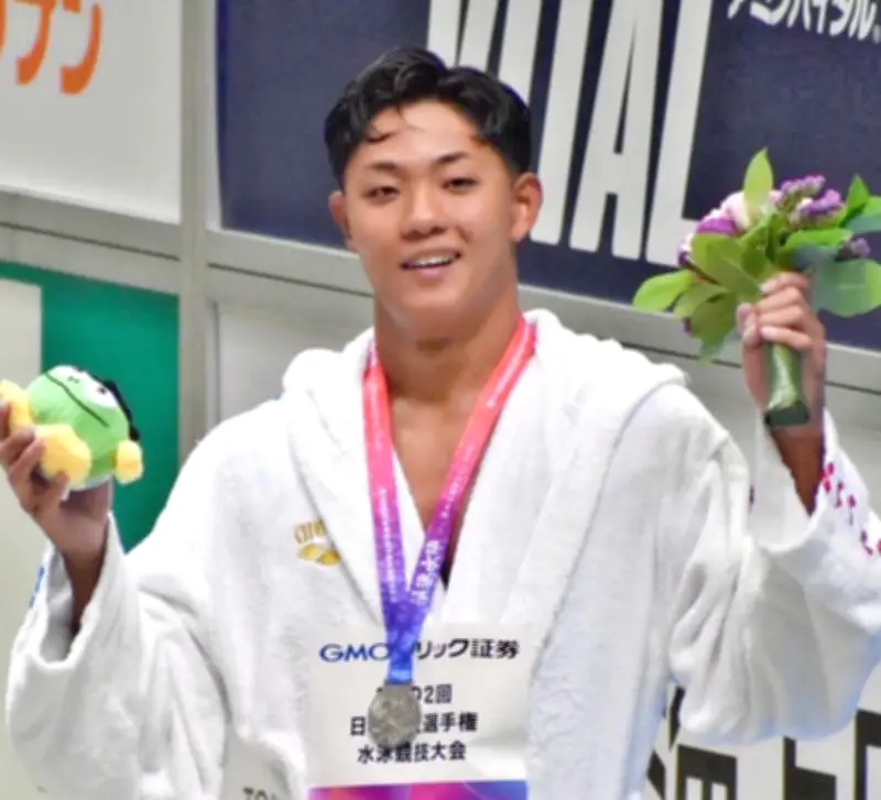 比嘉功太郎、100平で自己ベスト準優勝 日本学生競泳、200平も6位
