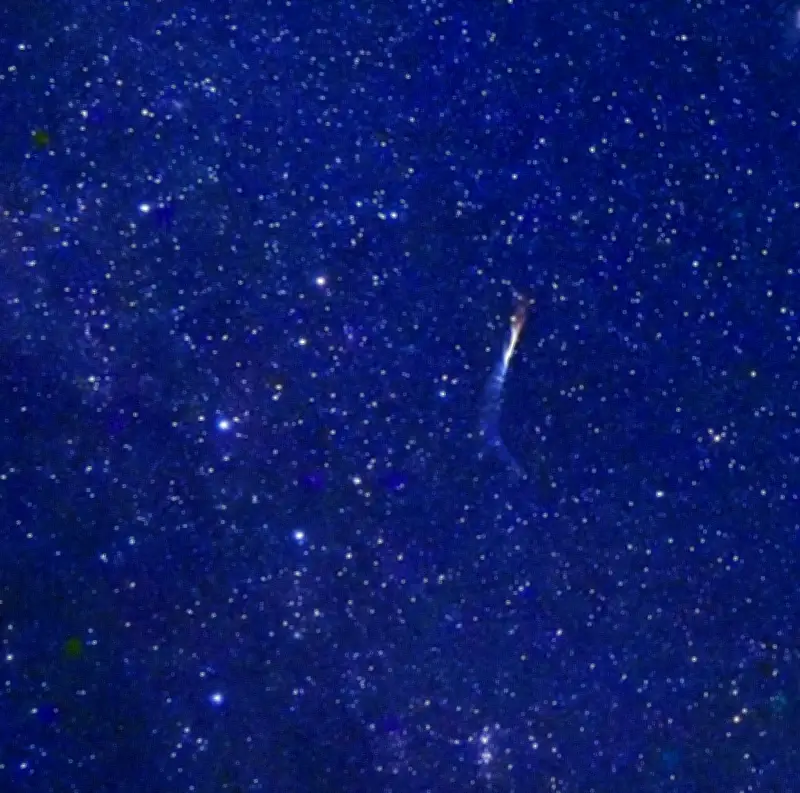 石垣島で珍しい流星痕を確認 天文台元所長の宮地さんが撮影