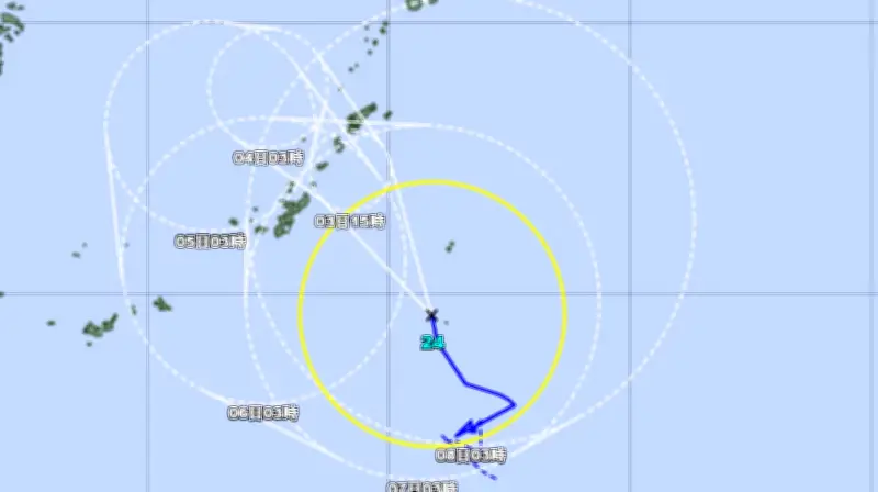 台風24号、大東島が強風域に 沖縄地方で停滞のおそれ 離島便も欠航