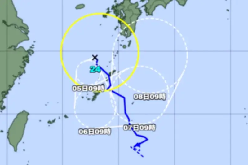 台風24号、沖縄本島と大東島は強風域抜ける 南下で再び強風域入る恐れ