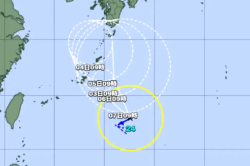 台風24号、2～5日ごろに大東島と本島地方へ接近へ　暴風域伴わず