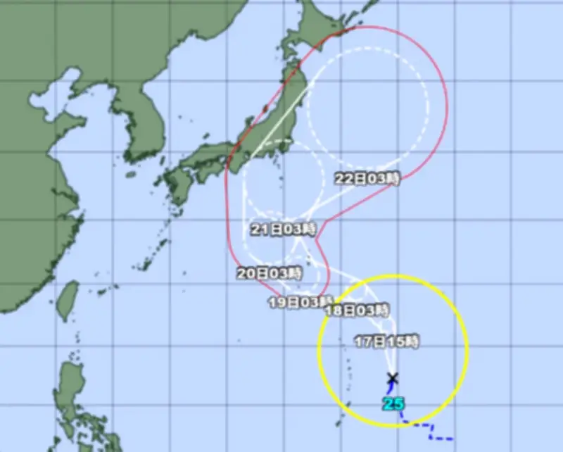台風25号が発生し本州へ進路、沖縄は風雨強まる可能性低く