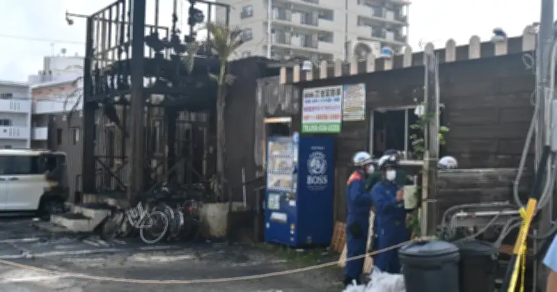 北谷町ホテル火災で米国籍の男を再逮捕　放火と殺人未遂の疑い