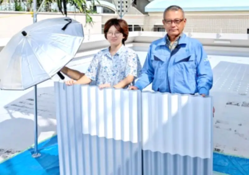 ヤシマ工業、放射冷却素材「スペースクール」県内販売へ 那覇で説明会