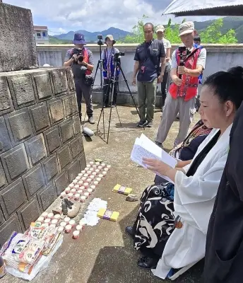 牡丹社事件の犠牲者に祈り、台湾式慰霊祭も 宮古の浜川さんら訪問団１０人が現地訪問