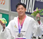 比嘉功太郎、100平で自己ベスト準優勝 日本学生競泳、200平も6位