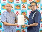 県もずく養殖業振興協が県に要請書 研究費確保や人員増求める
