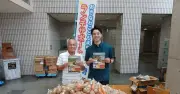 ネッスーが野菜117セットと米20袋を寄贈　おきなわこども未来ランチサポート