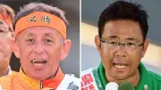 沖縄県知事選、13日投開票 古謝氏と玉城氏が那覇で打ち上げ式