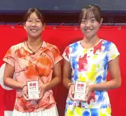 阪口・大越組が全国準V テニス全日本ジュニア16歳以下女子ダブルス
